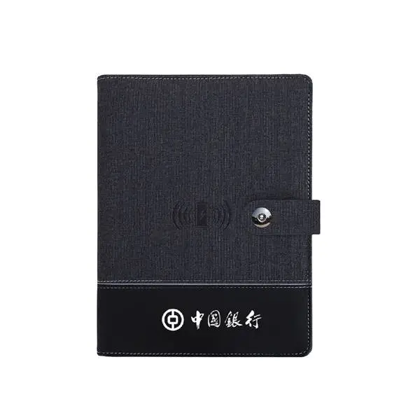 上海无线充电源记事本定做厂家 带U盘笔记本定制