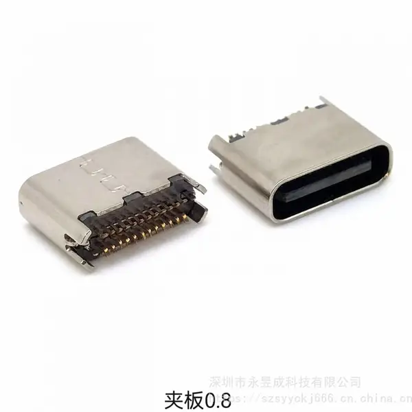 TYPE-C 24P�а�ĸ�� �а�0.8/1.0mm ���� H=5.7mm 24p˫����ʽ�а�ĸ��