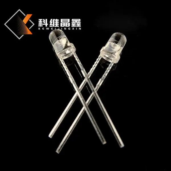 蜡烛闪灯珠F3圆头暖白自闪闪烁直插式发光二极管