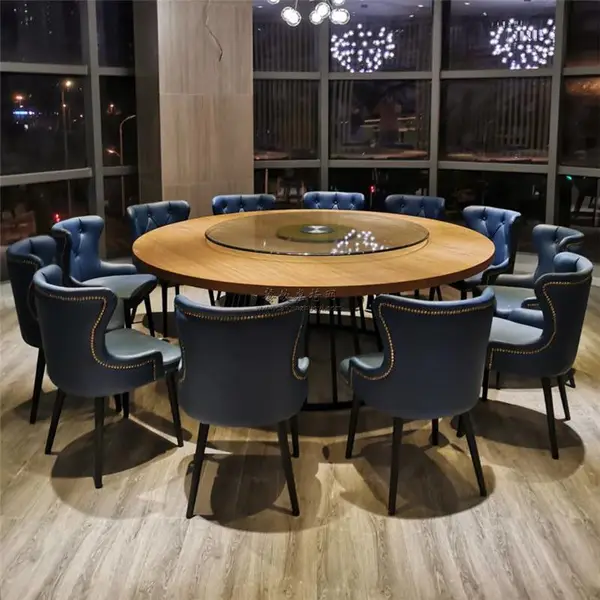 高密市酒店家具鲁菜馆圆桌椅子