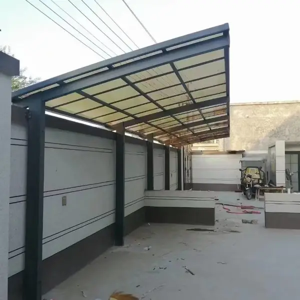 通州专业铝合金停车棚定做铝合金窗棚雨棚雨露台遮阳篷防雨棚小区充电桩停车棚钢结构停车棚