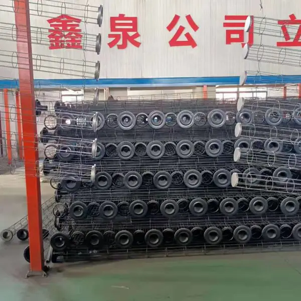 【鑫泉环保材料】盐城除尘滤袋骨架 椭圆有机硅袋笼 冶金工况耐磨损
