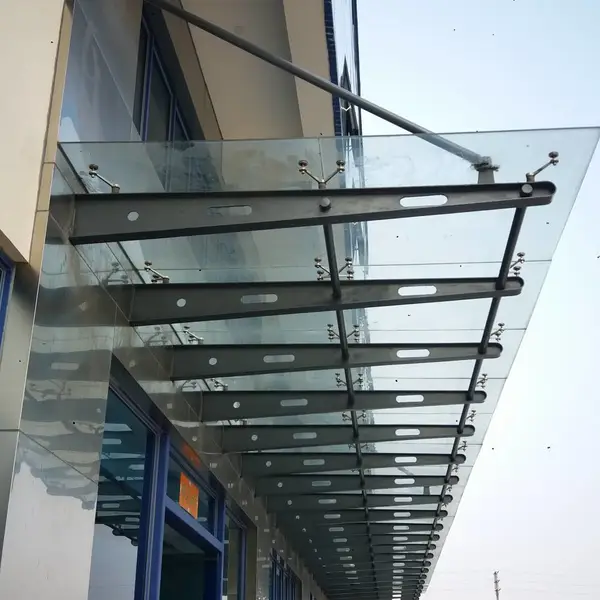 承接户外安装玻璃雨棚工程,楼顶遮阳防雨棚,钢结构玻璃棚,景观棚