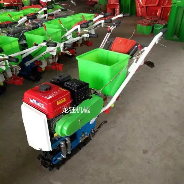 播种机汽油玉米播种机 一垄两行播种器 铁轮播种设备
