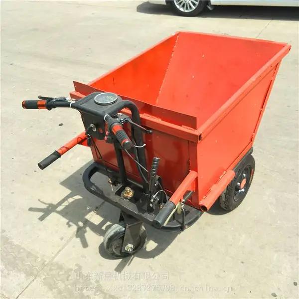 新晨工地手推三轮车 工程自卸翻斗车 小型电动手推工程车 饲料运输车