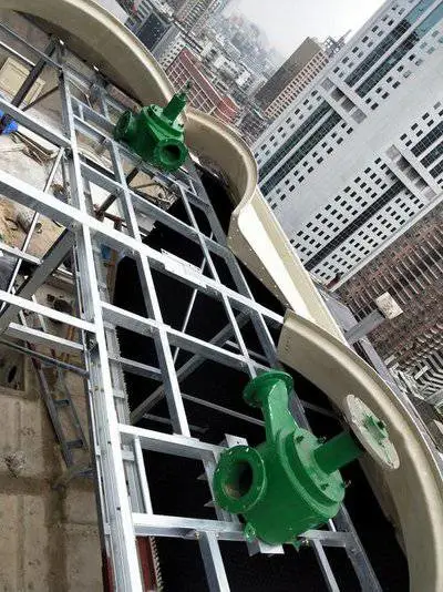 横流玻璃钢冷却塔水轮机以水能为动力源替代传统电机驱动风机