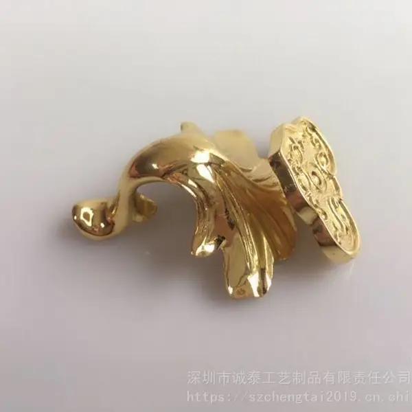 镀金玉如意摆件定制,合金饰品制作,找厦门定制金属摆件厂