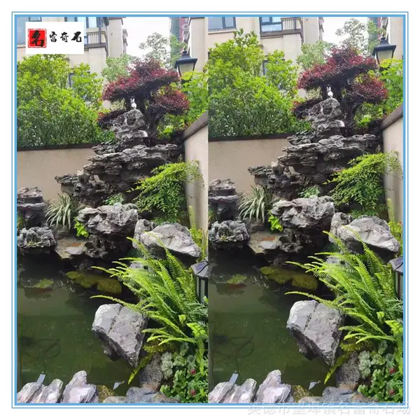 别墅造景石英石-花园草坪点缀石英石-广东四大名石之一的英石