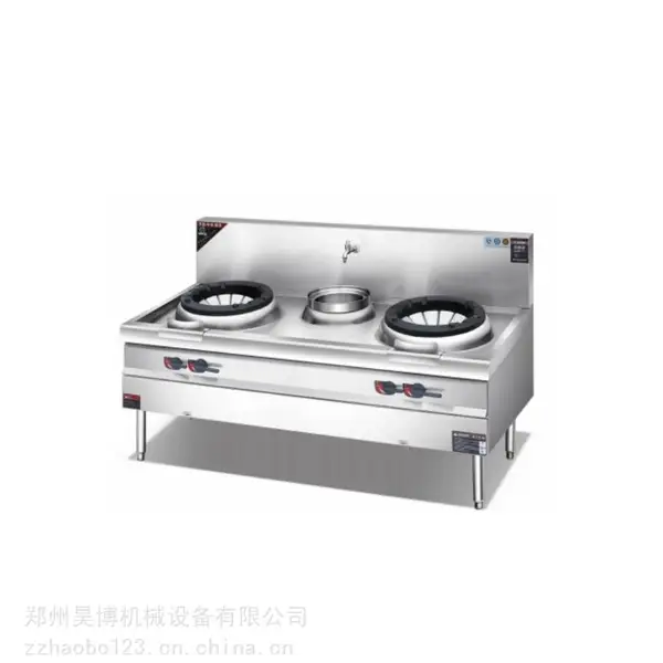 休奇ZCTG1-35A2-B200商用标准款双头双尾燃气节能炒炉供应