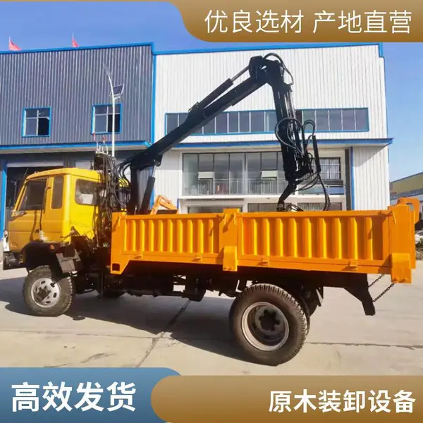 ZM-3 吨车载随车抓木机 360 度旋转抓木器,山林果园原木转运自卸货车加装木材抓取设备供应