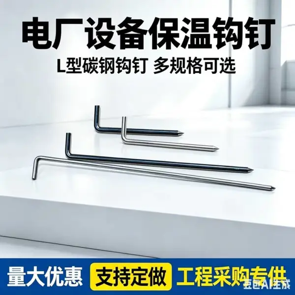大型工业锅炉保温钉 L型碳钢钩钉 烟道自锁压板