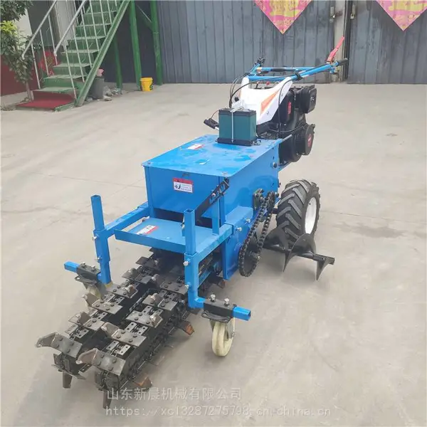 新晨柴油液压升降手扶开沟机 埋电缆挖沟机 管道工程埋线开沟机直销