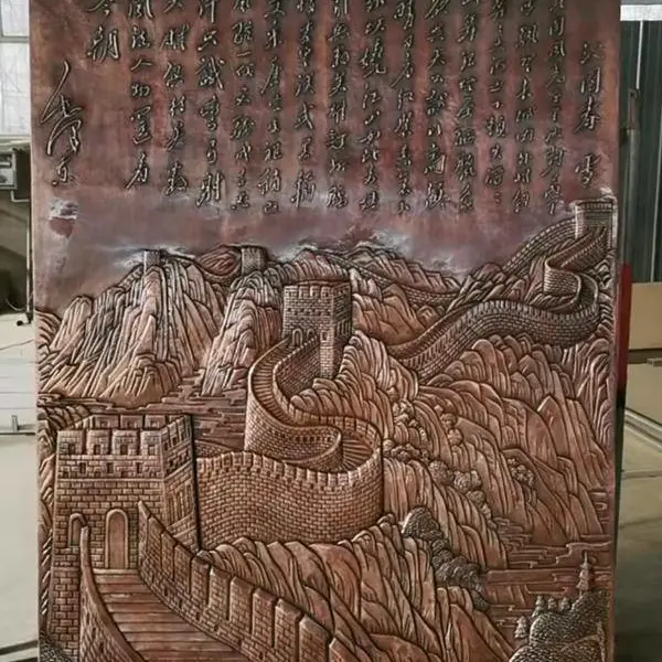 校园文化锻铜浮雕 院校景墙装饰壁画加工金越浮雕