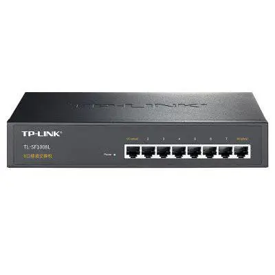 TP-LINK TL-SF1008L 8口楼道交换机 VLAN划分 端口限速 铁壳