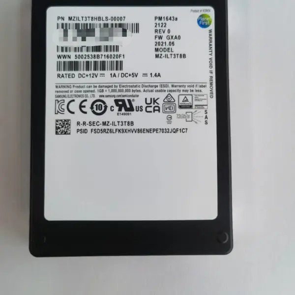 ������ҵ����̬Ӳ��SSD PM1643A 3.8TB 2.5Ӣ��MZILT3T8HBLS-00007