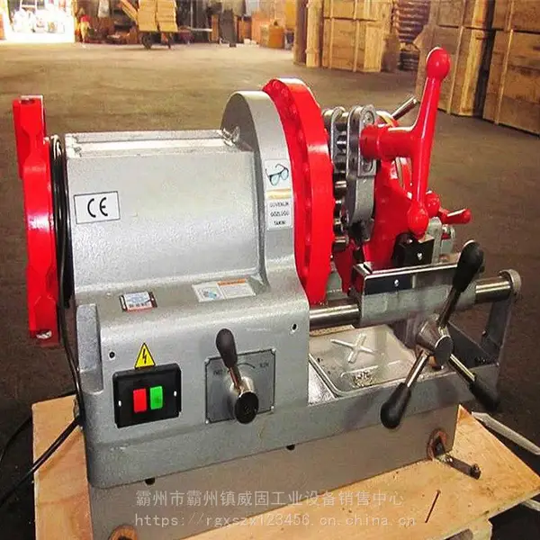 建筑工程钢管绞牙机3寸水管绞丝机高速水管套丝机台式电动攻丝机威固