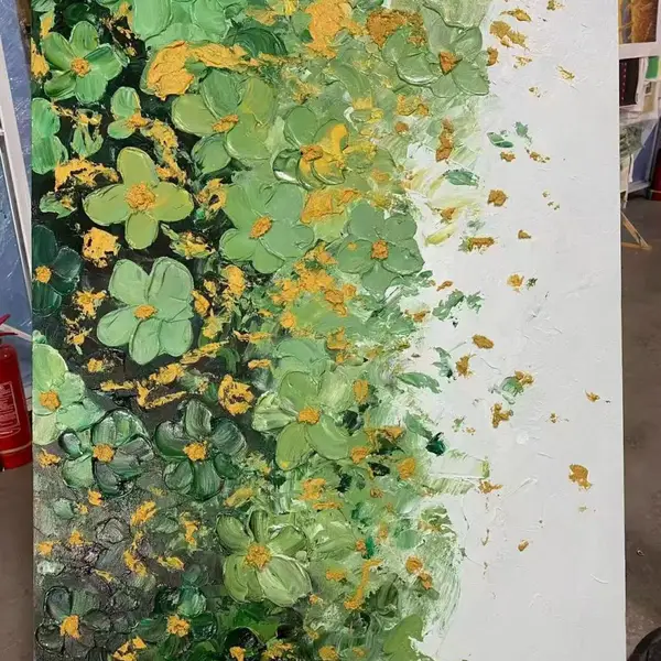 立体肌理手绘油画 静物风景花卉挂画 软装工程装饰画定制