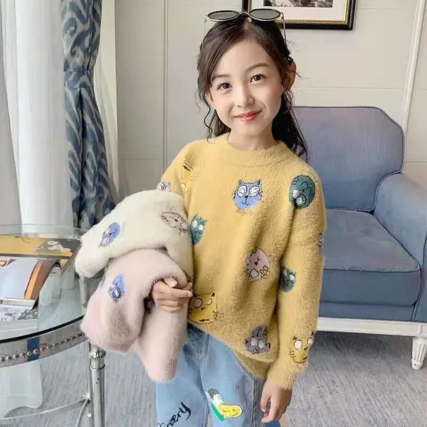 广州童装批发水貂绒儿童毛衣 杂款尾货毛衣 清仓毛衣***!
