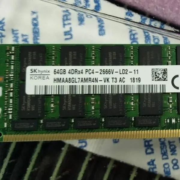 现代原装 64G 4DRX4 PC4-2666V DDR4 2666 ECC REG 服务器内存