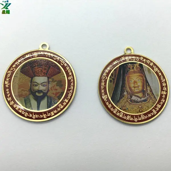 旅游纪念吊坠饰品定制印刷贴纸滴胶神像雕塑景点旅游纪念品