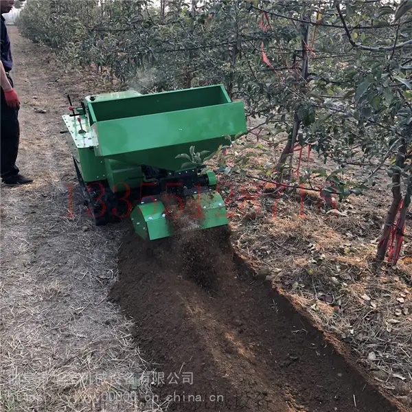 新款果园旋耕机 履带自走式果园管理机 多功能果园开沟机
