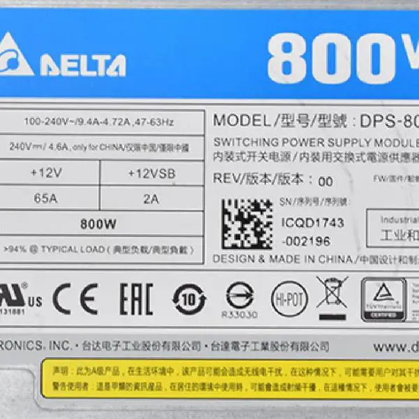 DPS-800AB-30B DELTĄ�� ��װʽ���ص�Դ ��װ�ý���ʽ��Դ��Ӧ��
