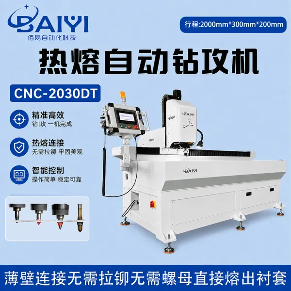 佰易自动化数控热熔钻攻一体机CNC-2030DT,热熔钻孔攻牙机