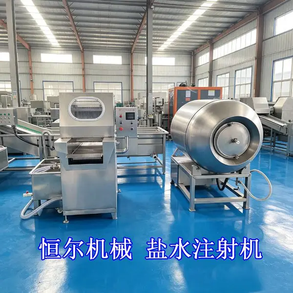 变频盐水注射机火腿培根调理肉注射设备遇骨回弹不易断针