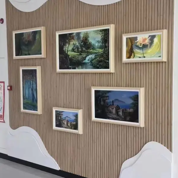 画框广告机高清壁挂显示屏油画实木相框屏 手机远程发布酒店展厅艺术馆液晶显示屏 32英寸 横竖屏高清画框(