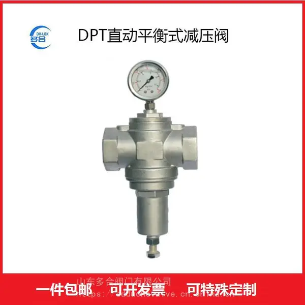 DPT直动式平衡减压阀不锈钢气体液体减压器双活塞式压力调节阀门