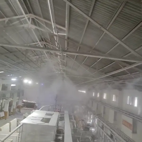 专业承接建材车间喷雾除尘工程高压细水雾工业区雾桩降尘项目