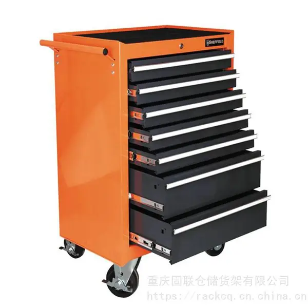 供应重庆固联钢制抽屉式工具柜,工具车,维修用工具车,刀具柜