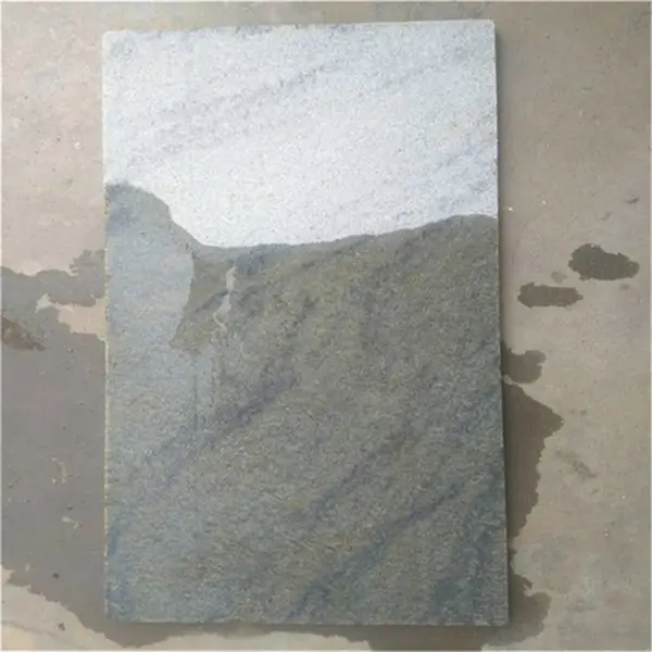 绿石英火烧板高温烧制岩板景区步道铺贴青绿底色自带天然纹理