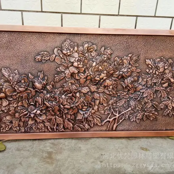 精美花式锻铜浮雕人物动物浮雕紫铜浮雕大型浮雕壁画