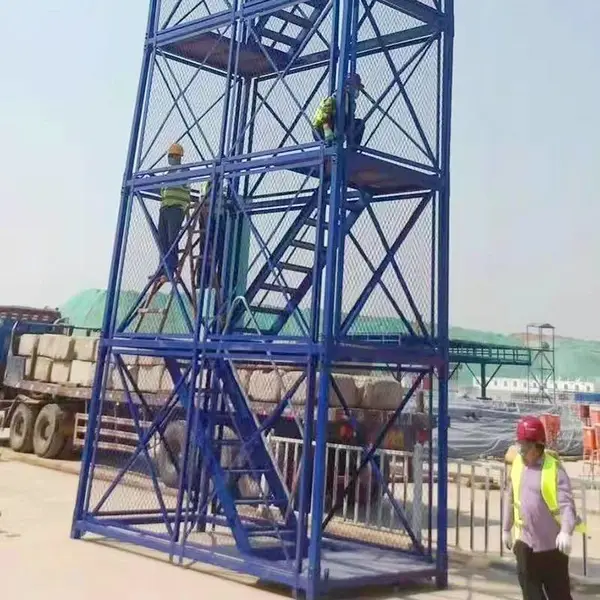 桥梁建筑施工安全梯笼厂家直销 基坑箱式安全梯笼 组合框架式安全爬梯定制