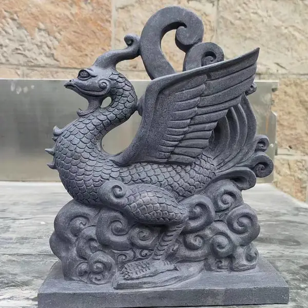 石材四大神兽雕刻 石雕青龙白虎雕塑厂家 石头朱雀玄武雕像图