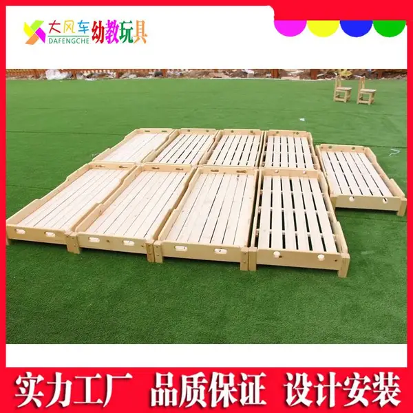 供应橡木床双层多层儿童推拉床茂名幼儿家具厂
