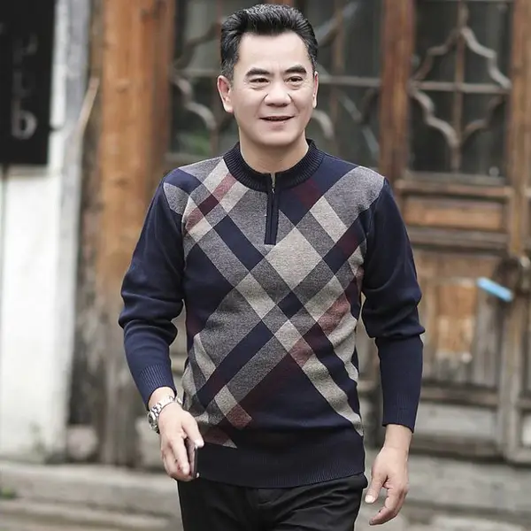 男中领毛线衣冬季打底江苏镇江商务绅士保暖纯羊绒衫女装批发商都在拿的货源