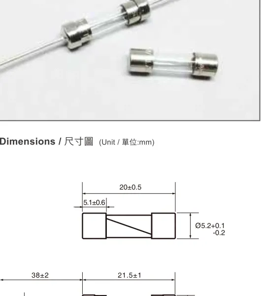 Walter华德玻璃管保险丝TSD+P/TSD(P)/TSD1.6A 6.3A250V+P