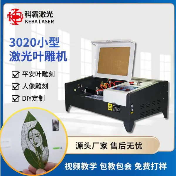 小型创业激光雕刻机平安夜树叶人像人物图片精密叶雕摆摊设备