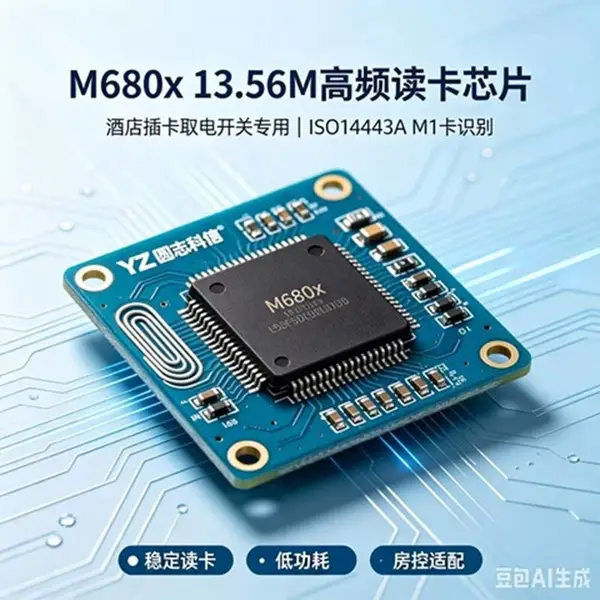 圆志 M680x 高频读卡 IC 抗干扰 外围简洁 SMT 批量贴片取电开关芯片