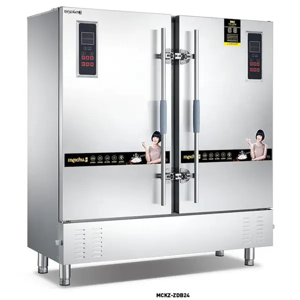 美厨商用蒸饭柜 MCKZ-ZDB24智能按键电蒸饭柜 B款双门24盘电蒸饭车