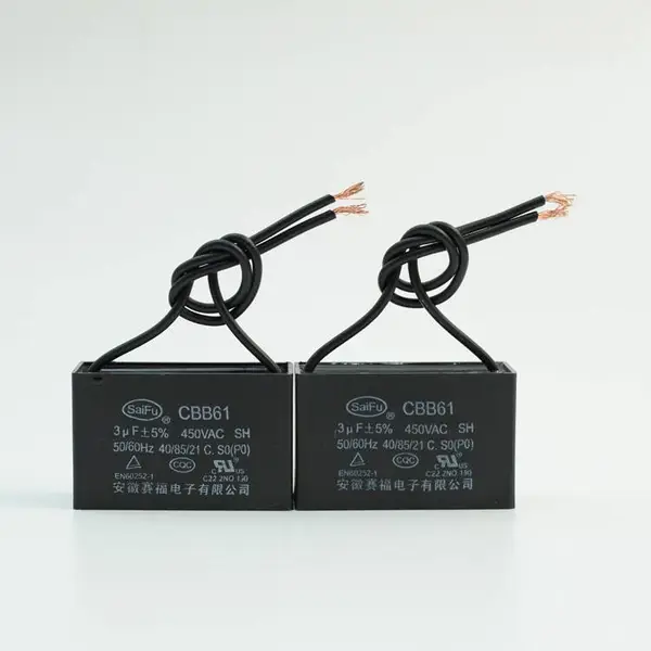 批发 薄膜电容CBB61 450VAC 3UF电机起动运转电容器