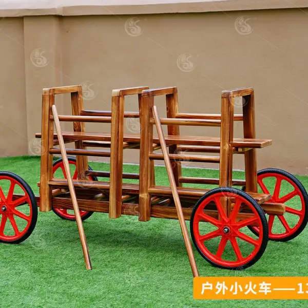 13件套小火车丨10件套划船丨户外安吉游戏材料丨户外碳化积木丨轮胎游戏丨户外自主搭建游戏丨向天歌