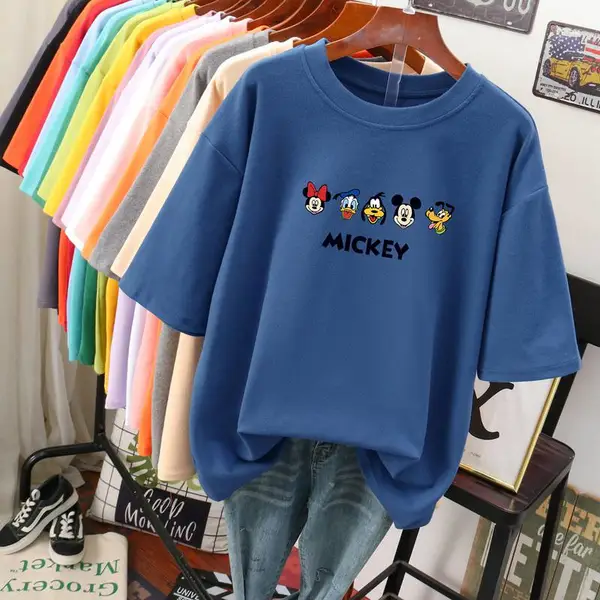 虎门淘宝服装批发市场T恤女夏新款韩版宽松摆地摊的货源从网上哪里批发