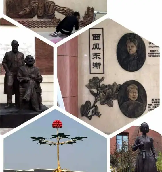 天津大学彩色人物浮雕制作