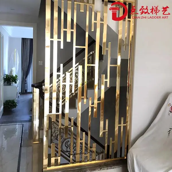 厂家定制全屋定制欧式铜铝艺雕刻隔断座屏中式不锈钢屏风