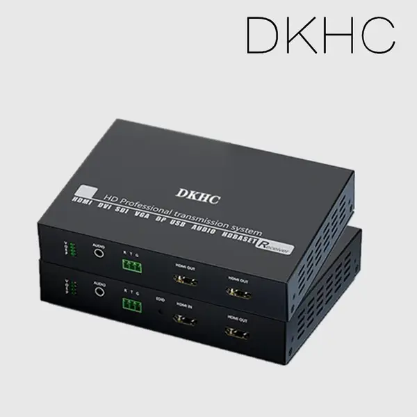 东科恒创HDMI KVM光端机无压缩视频USB键鼠传输器RS232串口独立音频kvm光纤延长器LC