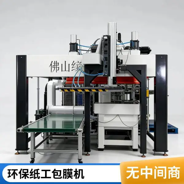 全自动环保纸工包覆膜机 非标定制 可降解PLA/PBAT膜覆膜设备