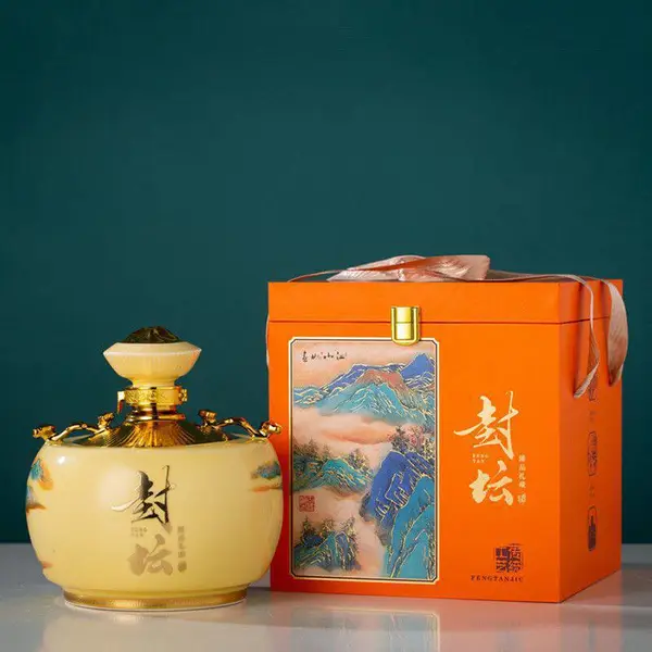 封坛玉液1斤3斤5斤10斤封藏空陶瓷酒坛 酱色酒瓶家用珍藏酒具定制